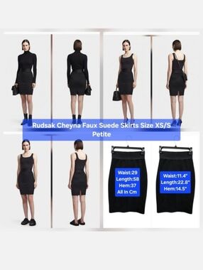 Rudsak Cheyna Faux Suede Skirts Size XS/S Petite